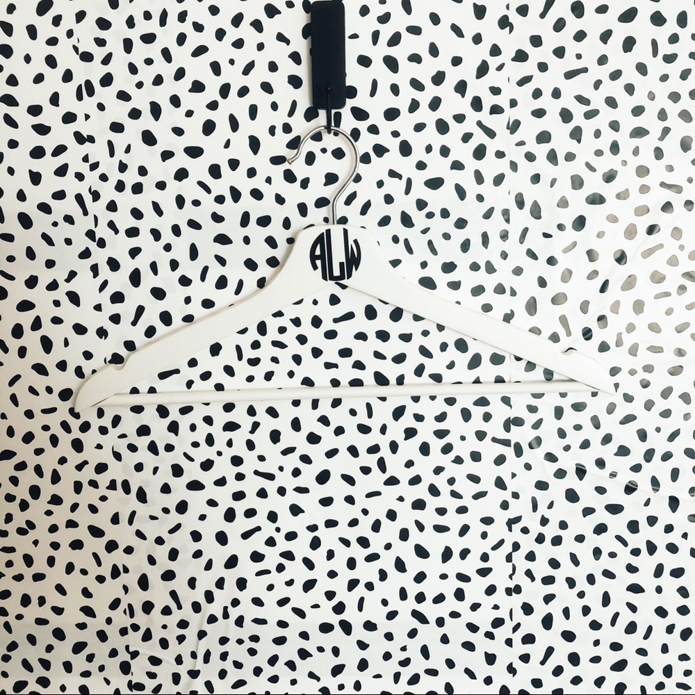 Personalized monogrammed wooden hanger